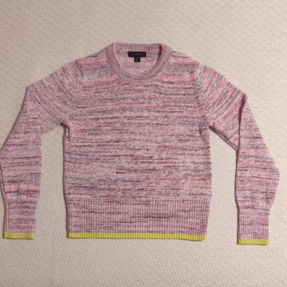 J. Crew Pink Trend Color 2025 Cotton Knit Sweater Lightweight Size S Coastal - Picture 1 of 9